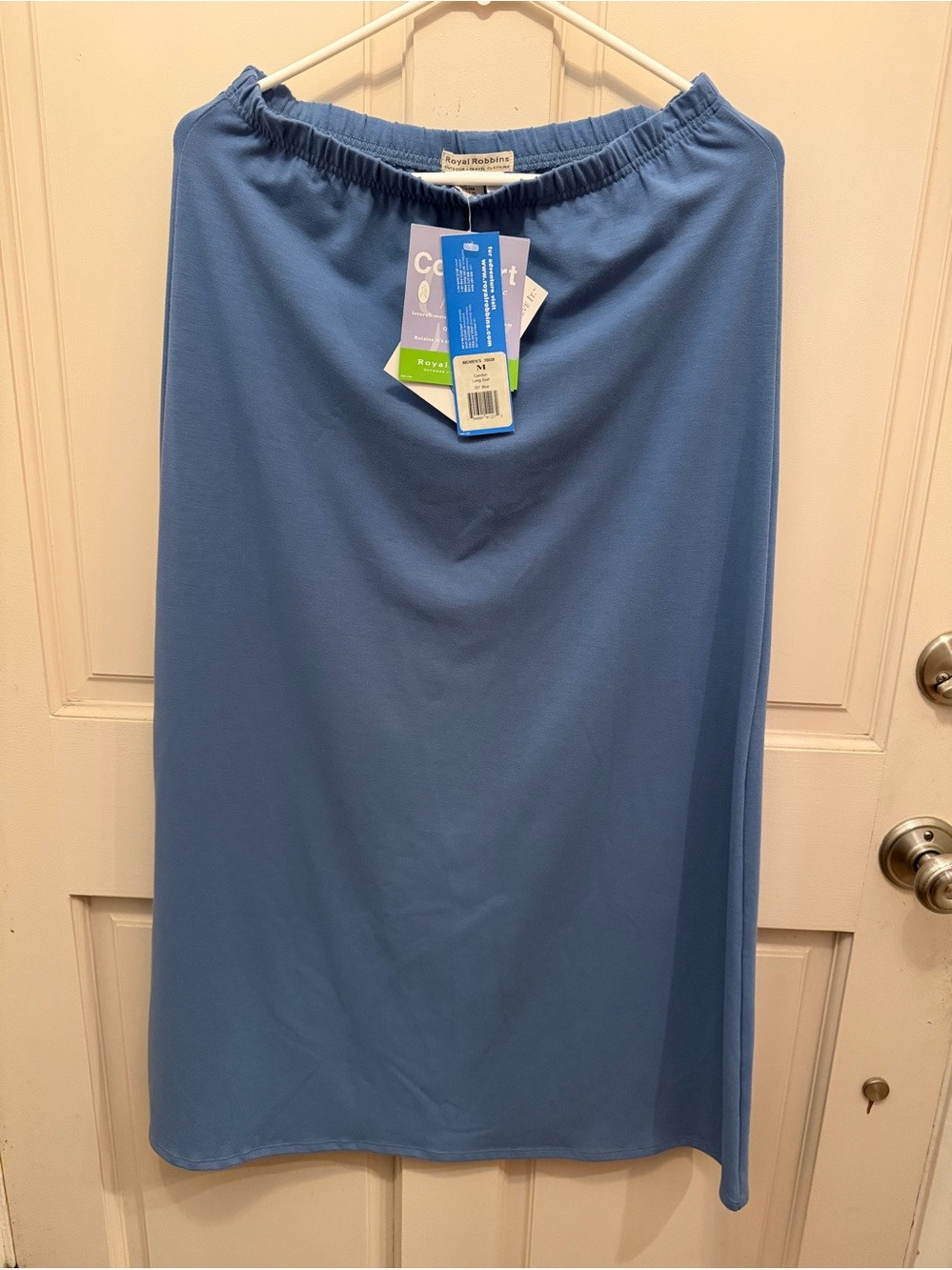 Royal Robbins Women's Sky Blue Elastic-Waist Midi Skirt